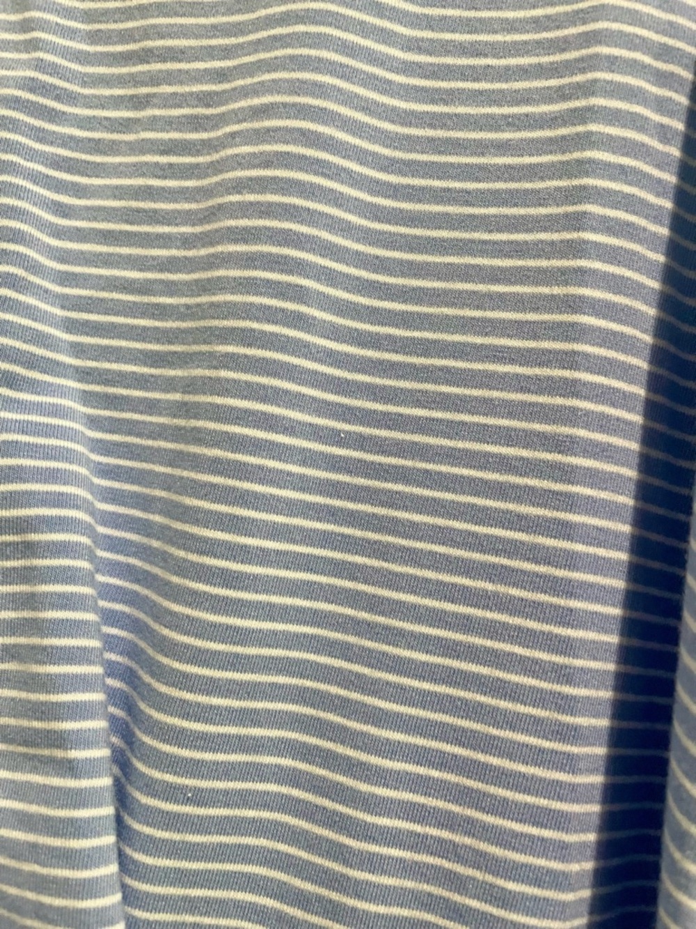 Lands' End Light Blue & White Striped Short Sleeve Knot Top - Picture 3 of 4